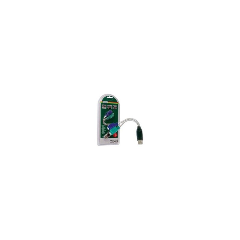 Digitus převodník USB na PS/2, 2xMiniDin6/F, USB A/M