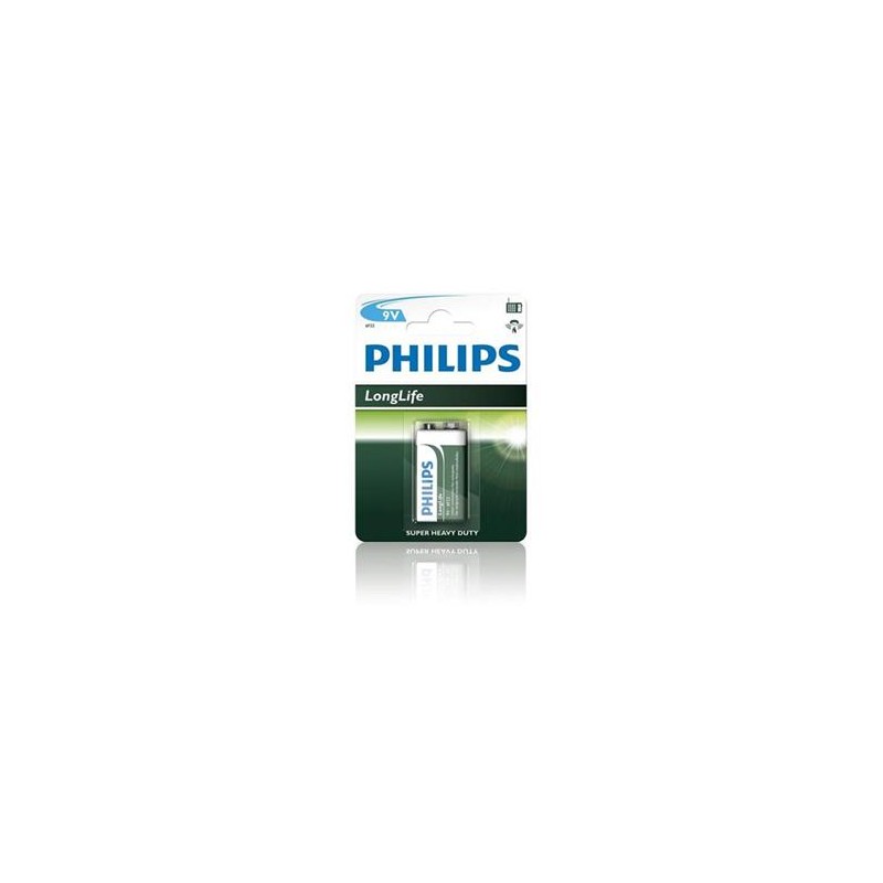 Philips baterie 9V LongLife zinkochloridová - 1ks, blister