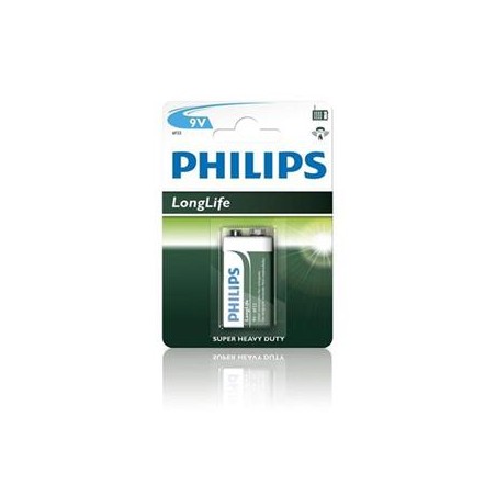 Philips baterie 9V LongLife zinkochloridová - 1ks, blister