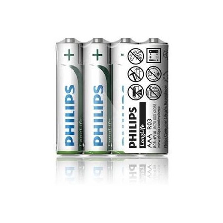 Philips baterie AAA LongLife zinkochloridová - 4ks