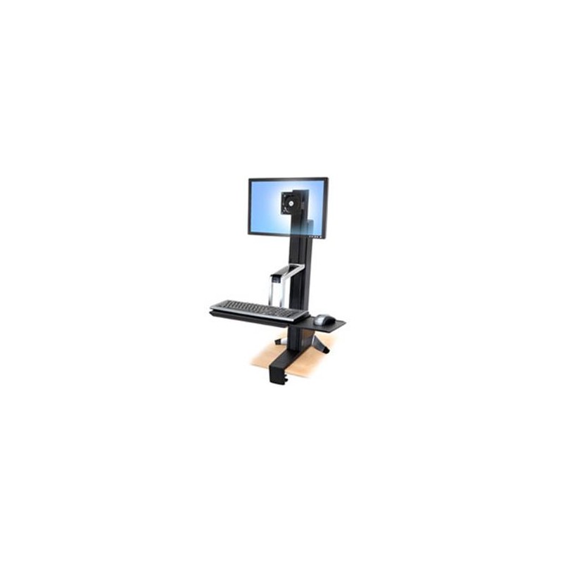 ERGOTRON WorkFit-S, Single LD Sit-Stand Workstation, nastavitelný stolní držák pro monitor, kláv.+myš.