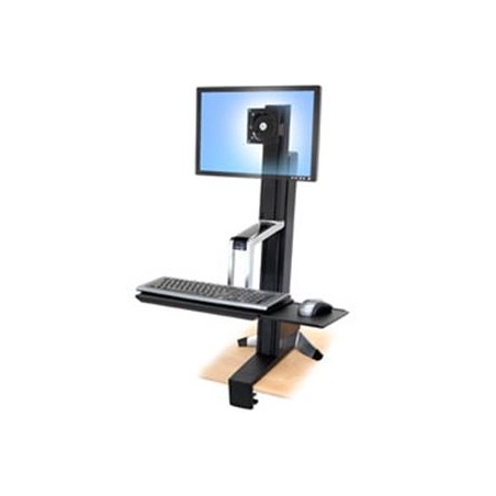 ERGOTRON WorkFit-S, Single LD Sit-Stand Workstation, nastavitelný stolní držák pro monitor, kláv.+myš.