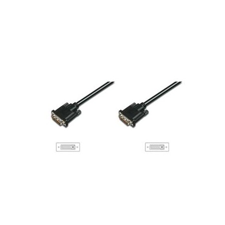 Digitus připojovací kabel DVI-D(24+1), Stíněný, DualLink, Černý, 0,5m