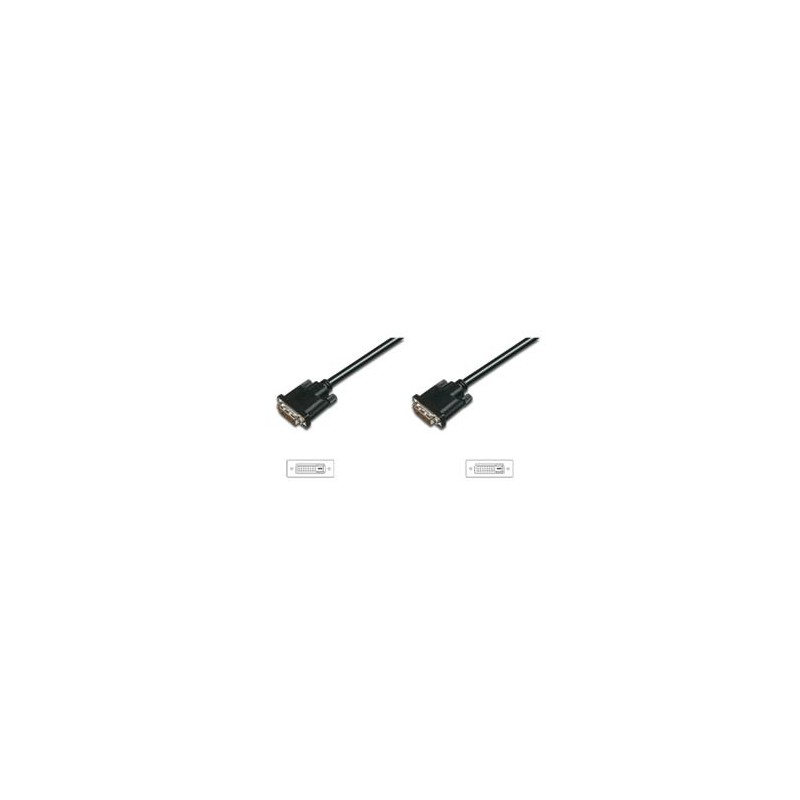 Digitus připojovací kabel DVI-D(18+1), Stíněný, SingleLink, Černý, 2m