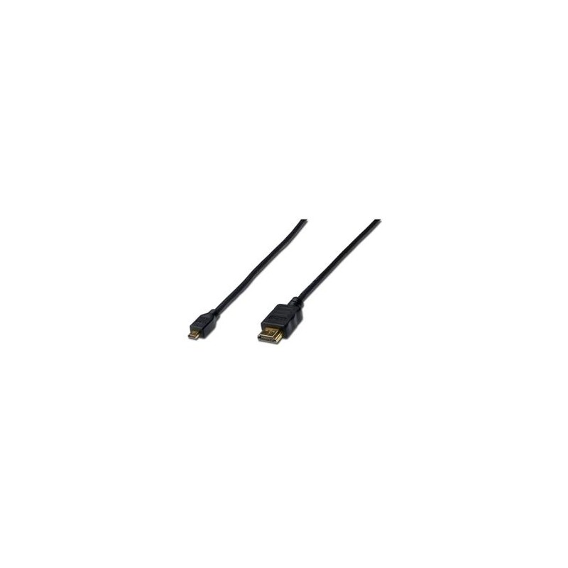 Digitus HDMI/D na HDMI/A připojovací kabel 1m, pozlacené kontakty