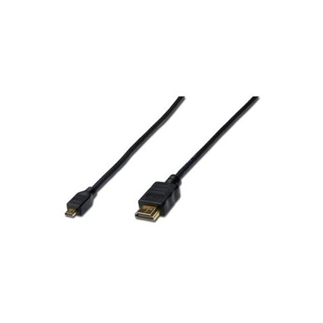 Digitus HDMI/D na HDMI/A připojovací kabel 1m, pozlacené kontakty