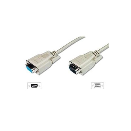 Digitus prodlužovací kabel pro VGA monitor, stíněný, šedý, měď, 3m