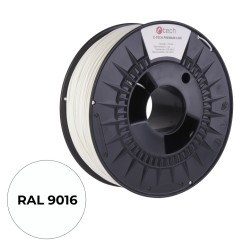 Tisková struna (filament) C-TECH PREMIUM LINE, PETG, dopravní bílá, RAL9016, 1,75mm, 1kg