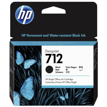 HP 712 80-ml Black DesignJet Ink Cartridge