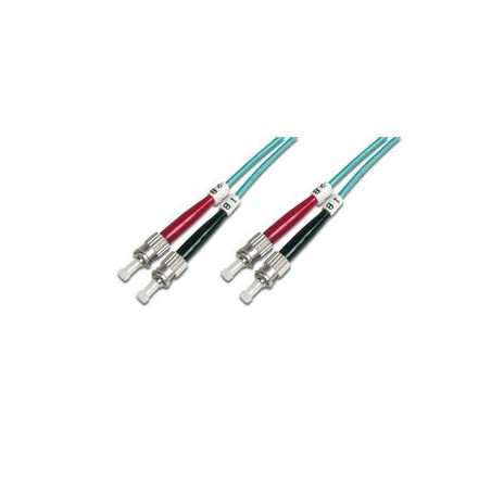 DIGITUS Fiber Optic Patch Cord, ST to ST, Multimode, OM3, 50/125 µ, Duplex Length 7m