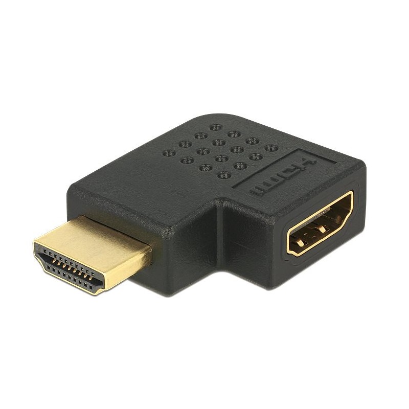 Delock adaptér HDMI A samec/samice, pravoúhlý, vlevo