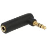 Delock audio adaptér stereo jack 3,5 mm 3 pin samec na samici pravoúhlou