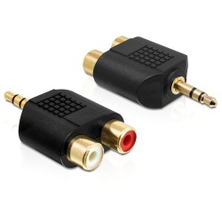 Delock audio adaptér stereo jack 3.5 mm 3 pin samec 2 x RCA (CINCH) samice