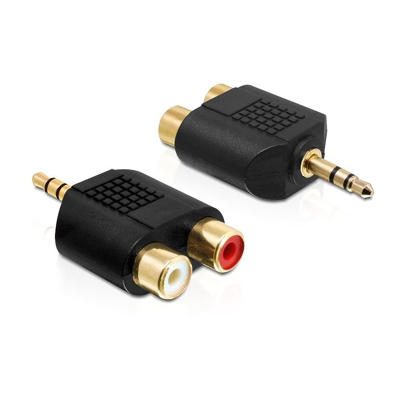 Delock audio adaptér stereo jack 3.5 mm 3 pin samec 2 x RCA (CINCH) samice