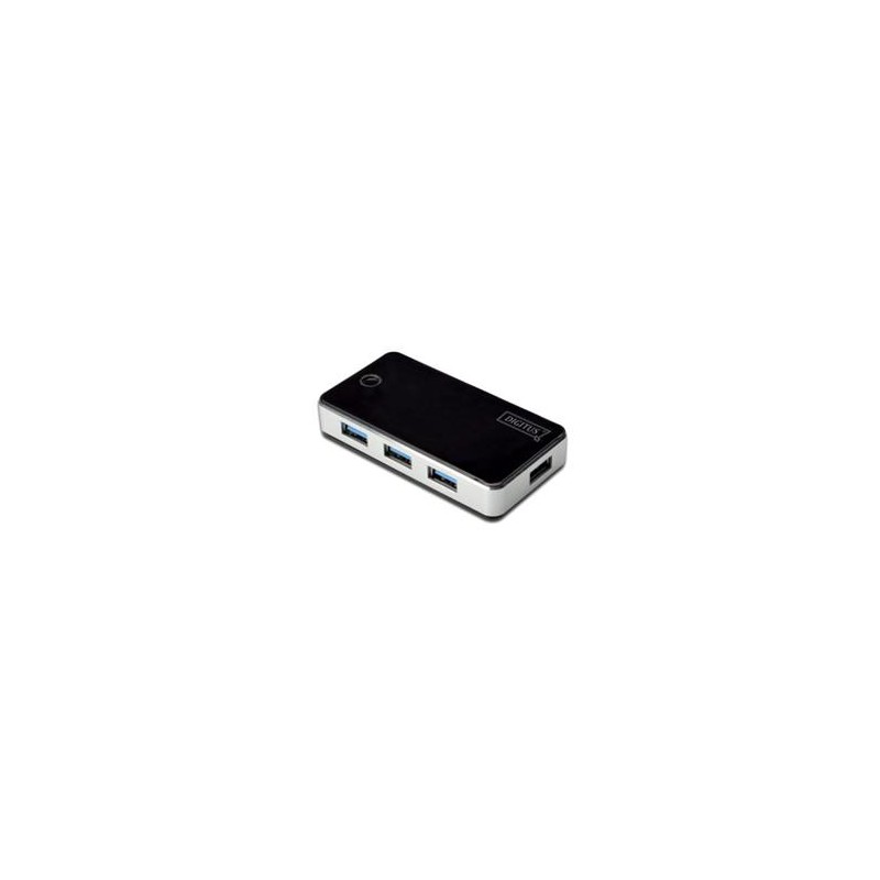 Digitus USB 3.0 Hub 4-port + napájecí zdroj, černý