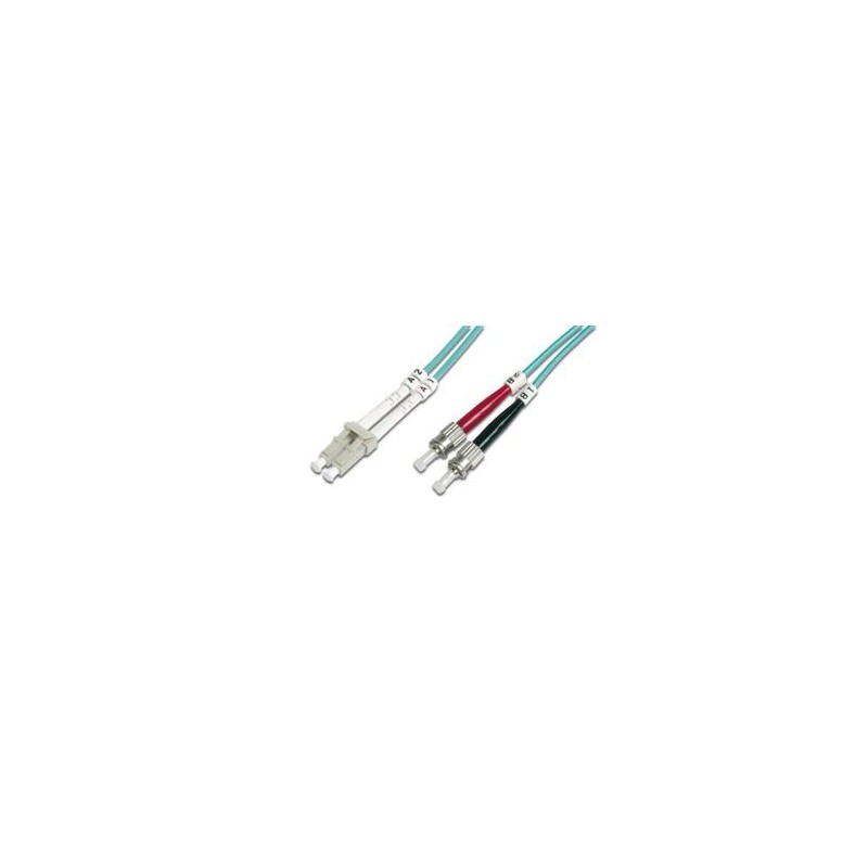 DIGITUS Fiber Optic Patch Cord, LC to ST, Multimode 50/125 µ, Duplex Length 7m, Class OM3