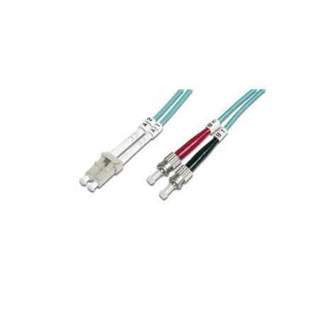 DIGITUS Fiber Optic Patch Cord, LC to ST, Multimode 50/125 µ, Duplex Length 7m, Class OM3