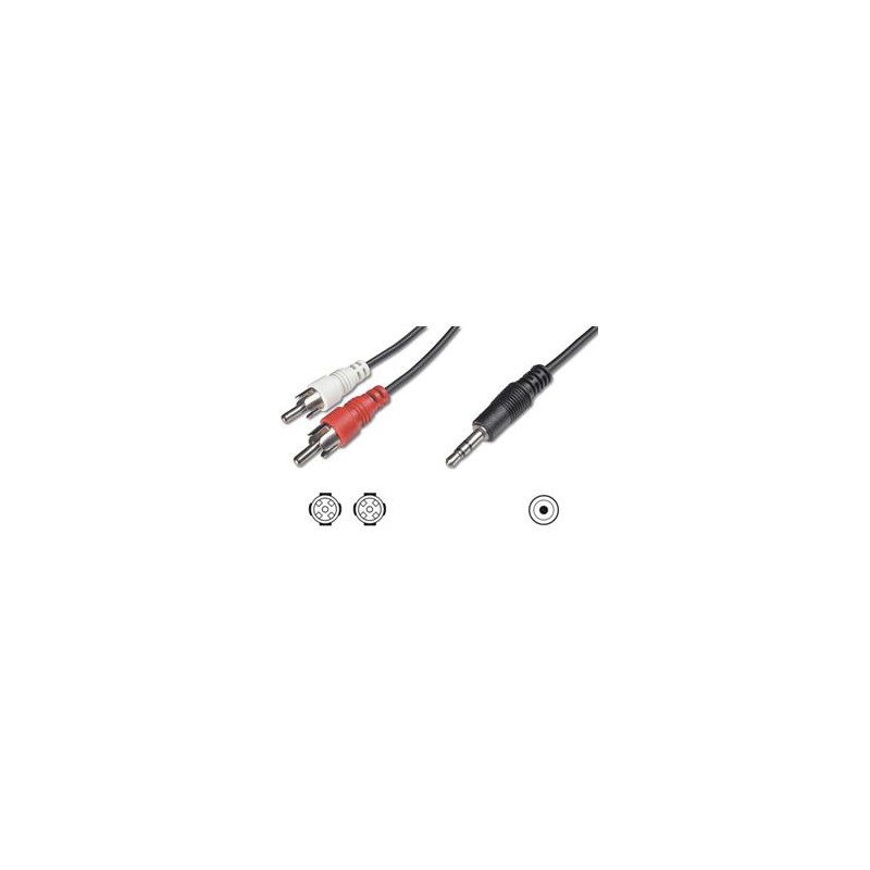 Digitus Audio kabel 3,5 mm Stereo M na 2x Chinch M 1,5m