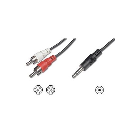 Digitus Audio kabel 3,5 mm Stereo M na 2x Chinch M 1,5m