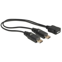 Delock kabel USB micro B samice 2 x USB micro-B samec 20.5 cm