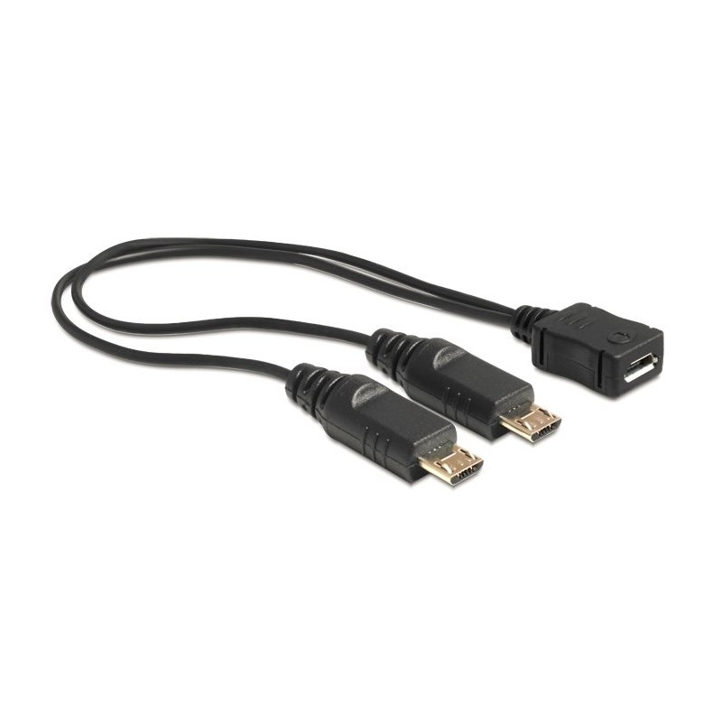 Delock kabel USB micro B samice 2 x USB micro-B samec 20.5 cm