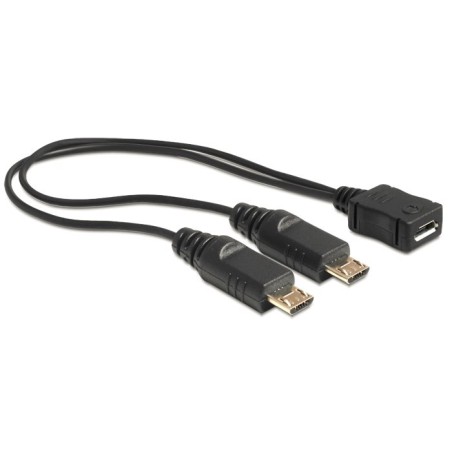 Delock kabel USB micro B samice 2 x USB micro-B samec 20.5 cm
