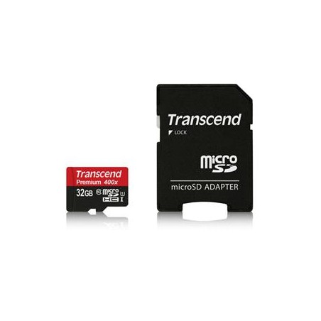 Transcend 32GB microSDHC UHS-I 400x Premium (Class 10) paměťová karta (s adaptérem)
