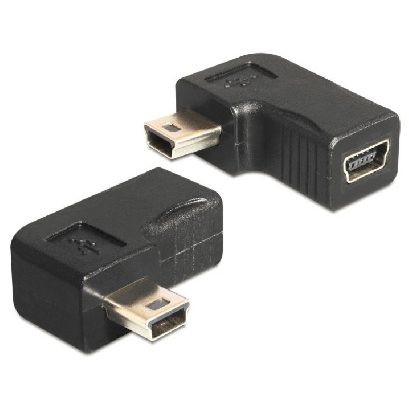 Delock adaptér USB-B mini 5-pin samec/samice 90° pravoúhlý