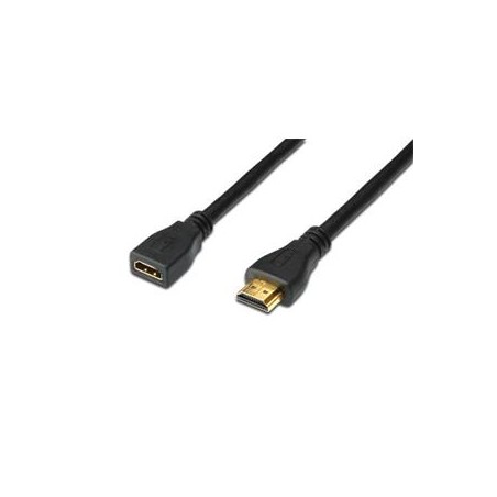 Digitus HDMI High Speed s Ethernetem prodlužovací kabel, typ A, M / F, 2,0 m, HDMI 1.4, UL, bl, zlacené kontakty