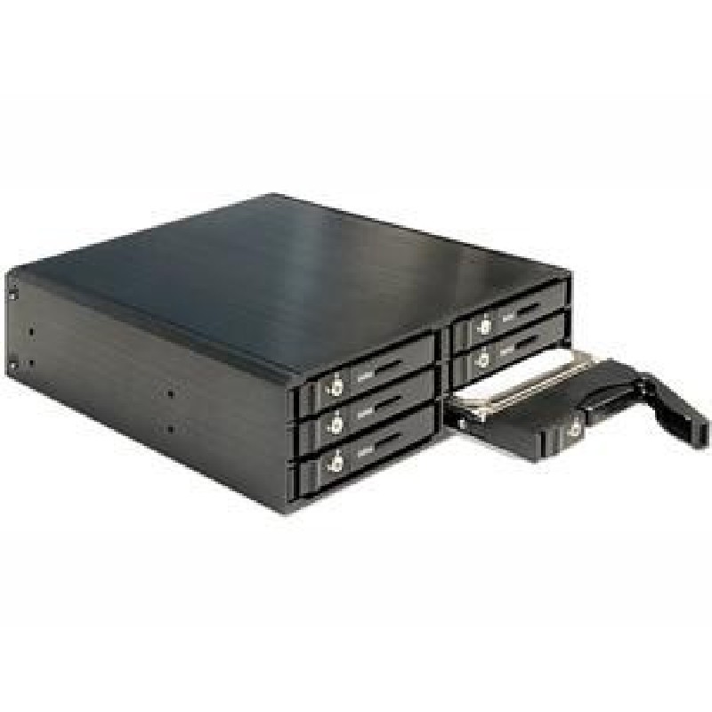 Delock 5.25" Mobilní výměnný rámeček pro 6 x 2.5" SATA HDD / SSD