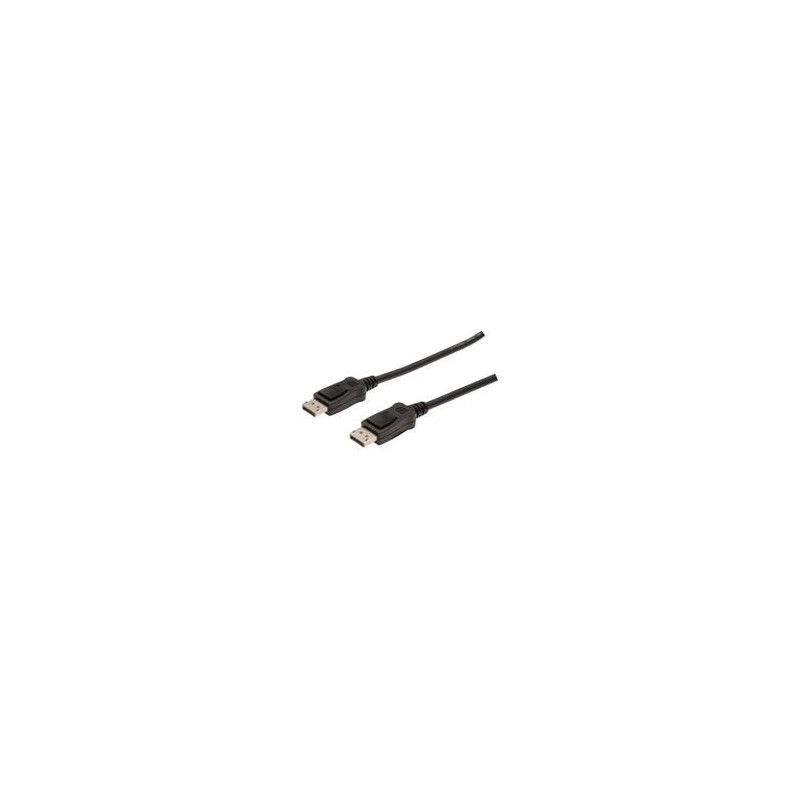 Digitus Připojovací kabel DisplayPort, DP M/M, 10,0 m, s blokováním Full HD 1080p, bl