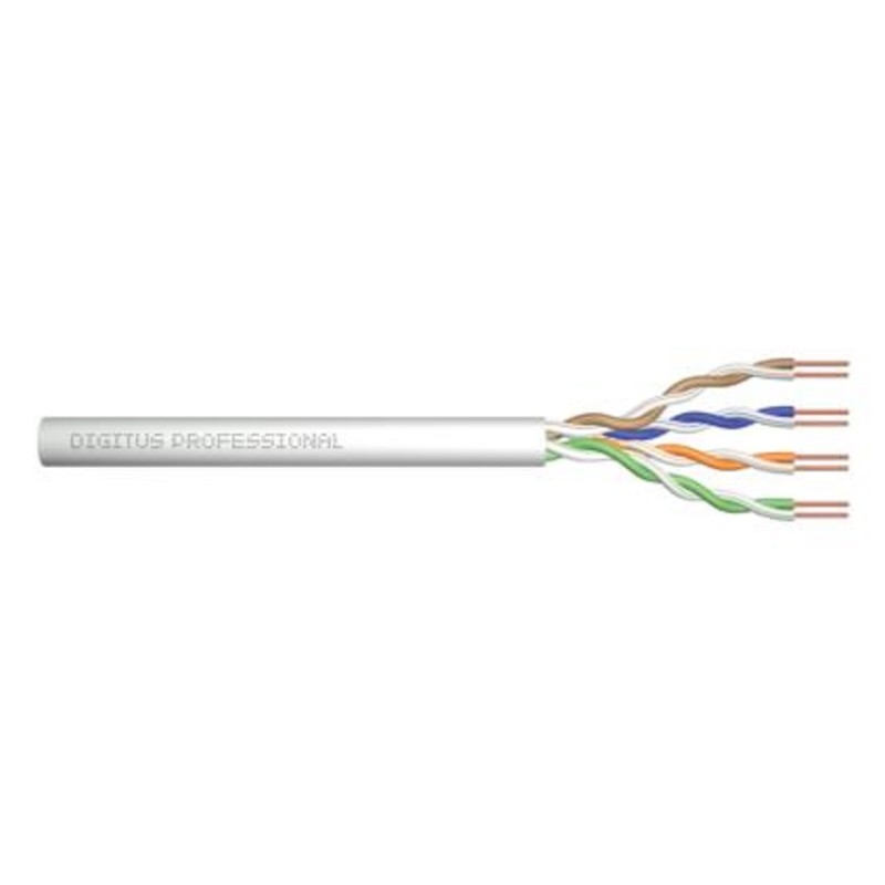 Digitus ASSNET250 CAT 6 U-UTP instalační kabel, drát, délka 305 m, Papírový box, AWG 23/1, PVC barva šedá