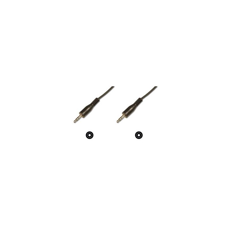 Digitus Audio propojovací kabel, stereo 3,5 mm 2,50 m, CCS, 2x0,10 / 10, M / M, černý