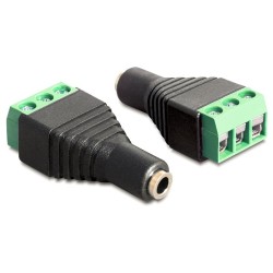 Delock Adaptér stereo jack 3,5 mm samice svorkovnice 3 piny