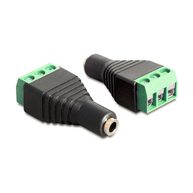 Delock Adaptér stereo jack 3,5 mm samice svorkovnice 3 piny