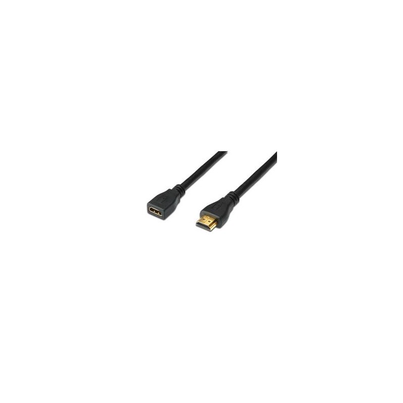 Digitus HDMI High Speed s Ethernetem prodlužovací kabel, typ A, M / F, 3,0 m, HDMI 1.4, UL, bl, zlacené kontakty