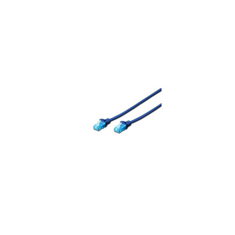 Digitus Patch Cable, UTP, CAT 5e, AWG 26/7, modrý 0,5m, 1ks