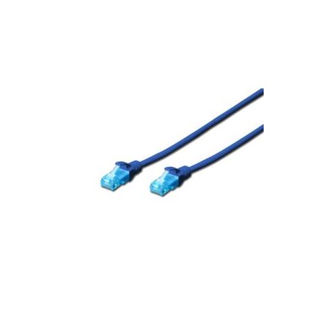 Digitus Patch Cable, UTP, CAT 5e, AWG 26/7, modrý 0,5m, 1ks