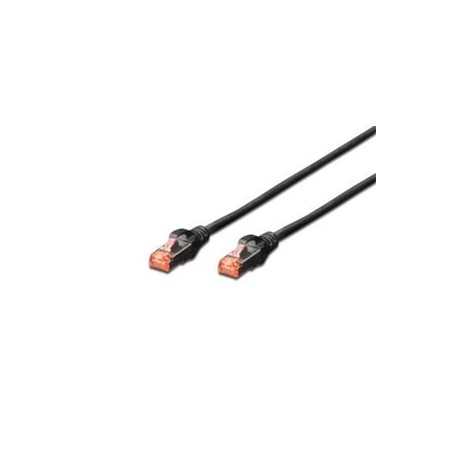 Digitus Patch Cable, S-FTP, CAT 6, AWG 27/7, LSOH, Měď, černý 1m