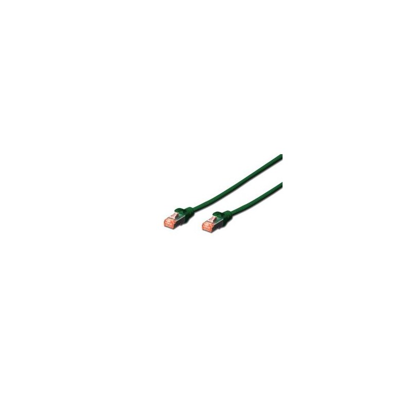 Digitus Patch Cable, S-FTP, CAT 6, AWG 27/7, LSOH, Měď, zelený 0,5m