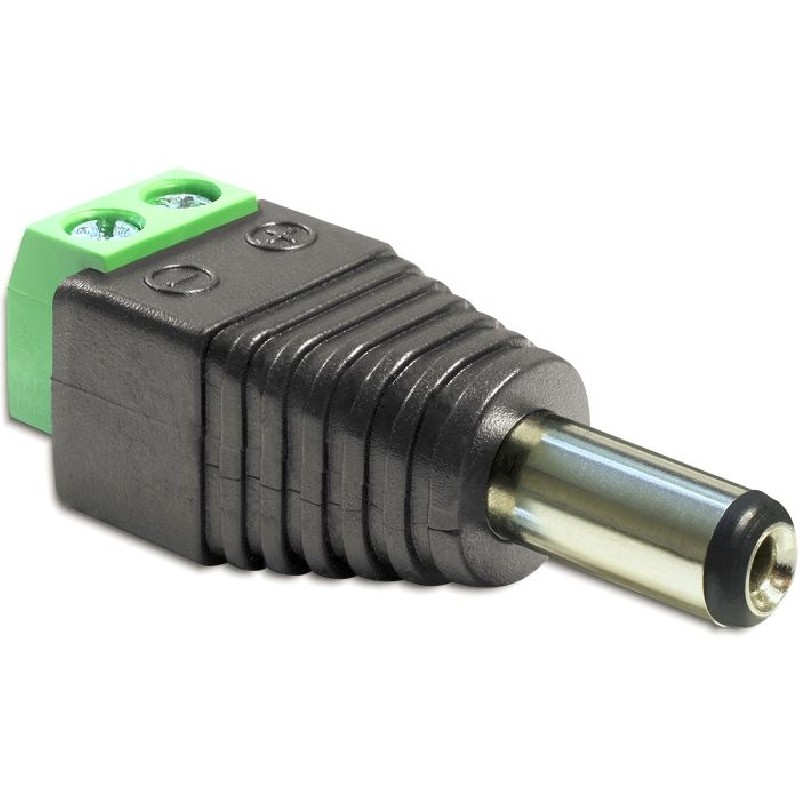 Delock Adaptér DC 2,5 x 5,5 mm samec svorkovnice 2 piny