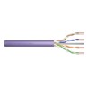 DIGITUS CAT 6 U-UTP instalační kabel, drát, měď, délka 305 m, Papírový box, LSOH, AWG23, barva fialová