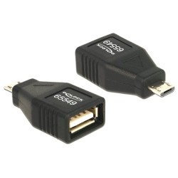 Delock Adapter USB micro-B samec USB 2.0-A samice OTG, celý v pouzdru