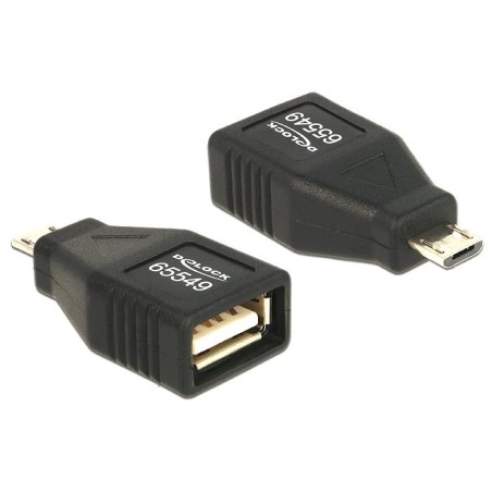 Delock Adapter USB micro-B samec USB 2.0-A samice OTG, celý v pouzdru