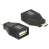 Delock Adapter USB micro-B samec USB 2.0-A samice OTG, celý v pouzdru