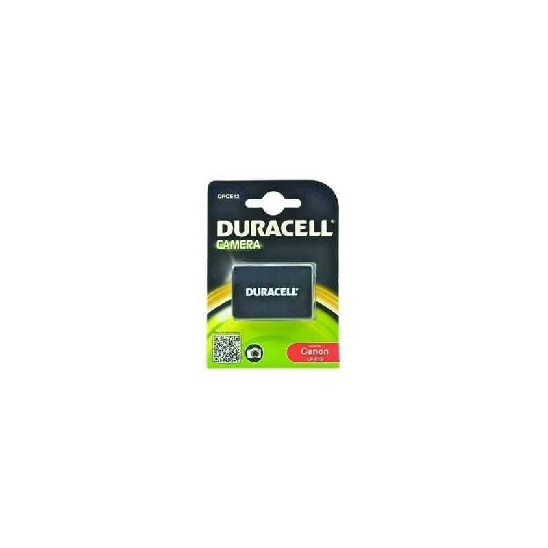 DURACELL Baterie - DRCE12 pro Canon LP-E12, černá, 600mAh, 7.2V