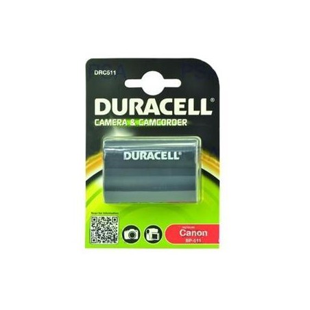 DURACELL Baterie - DRC511 pro Canon DRC511, černá, 1400 mAh, 7.4 V