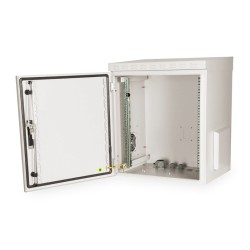 DIGITUS 12U nástěnná skříňka, venkovní, IP55 713x600x450 mm, barva šedá (RAL 7035)
