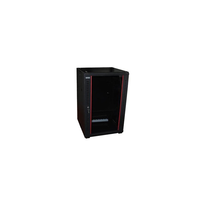 OCRACK 19" OCC-18U-6SBK rozvaděč nástěnný 18U/600mm celoskleněné dveře - černý