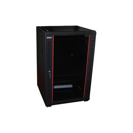 OCRACK 19" OCC-18U-6SBK rozvaděč nástěnný 18U/600mm celoskleněné dveře - černý